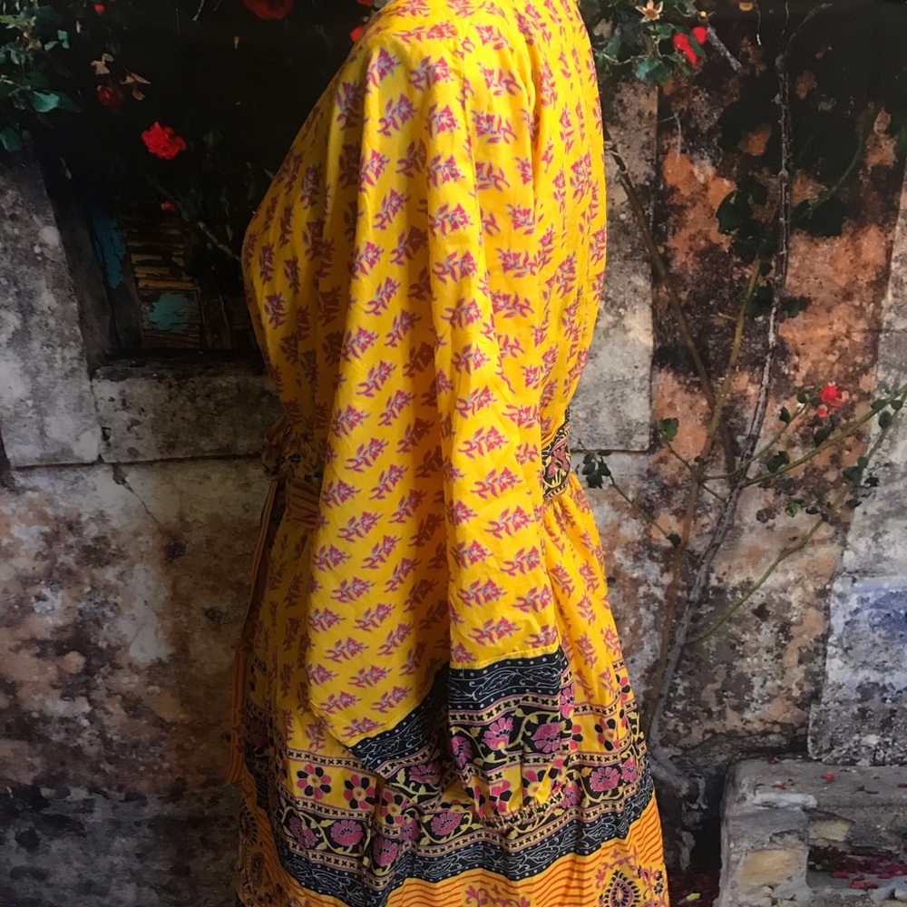 J. Crew Yellow and Black Mini Dress